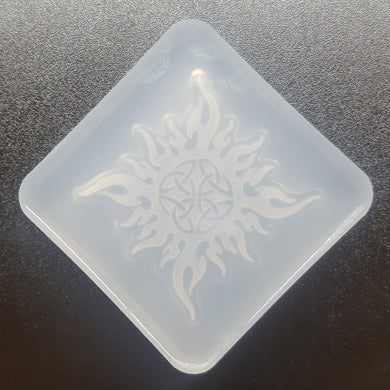 Etched Celtic Sun Mold made with Crystal Clear Platinum Silicone Mold