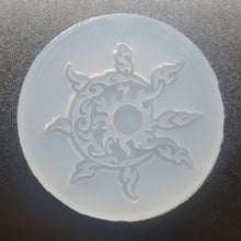 Load image into Gallery viewer, Etched Celtic Moon and Sun Mold made with Crystal Clear Platinum Silicone Mold