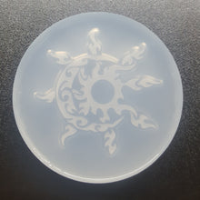 Load image into Gallery viewer, Etched Celtic Moon and Sun Mold made with Crystal Clear Platinum Silicone Mold