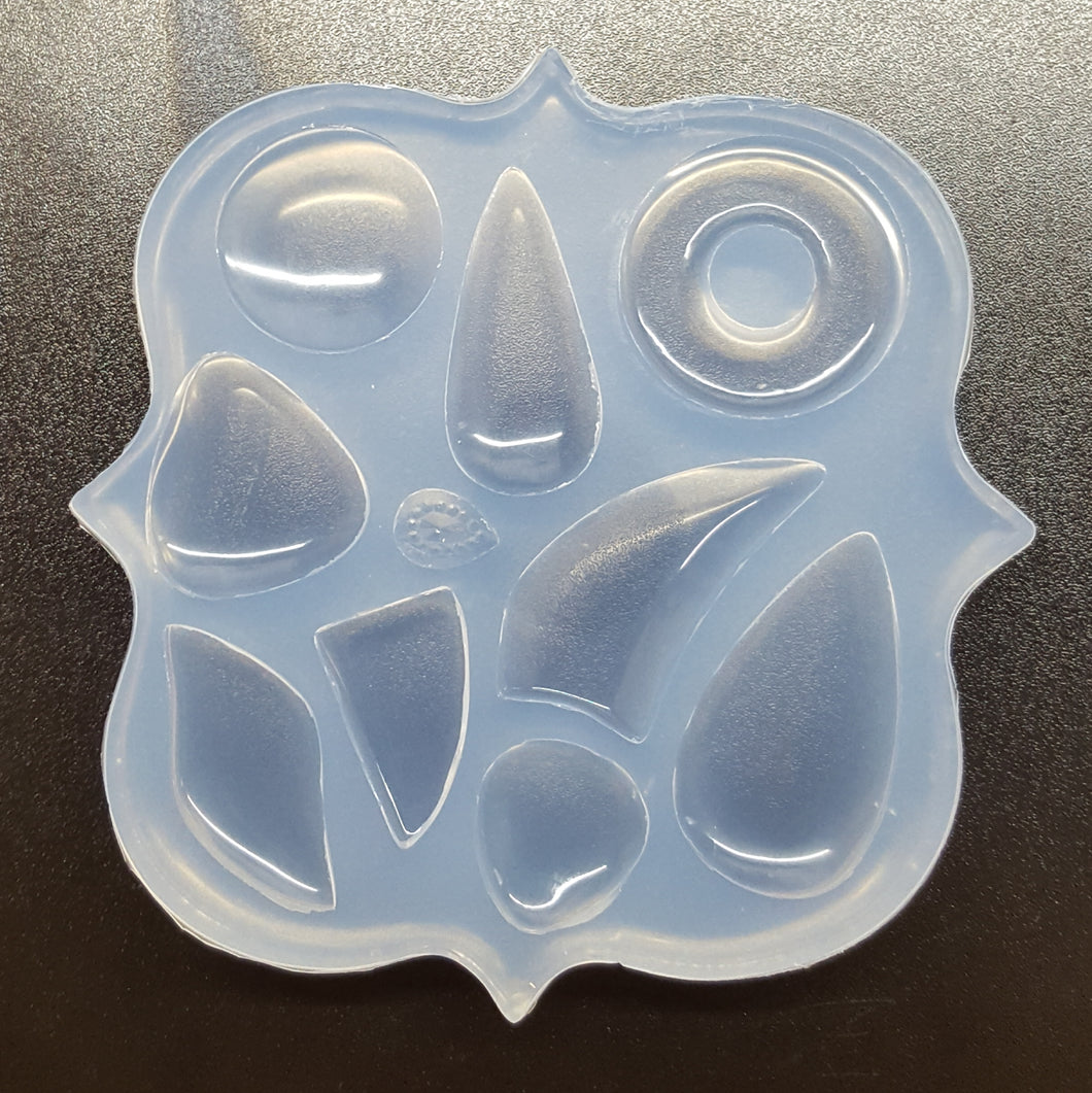 2 Multi-Shapes (21 cavities) Molds Made with Crystal Clear Platinum Silicone