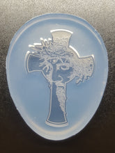Load image into Gallery viewer, Etched Jesus and the Cross Mold! Made with Crystal Clear Platinum Silicone