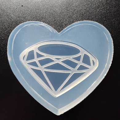 Etched Diamond Mold made from Crystal Clear Platinum Silicone