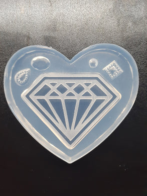 Etched Diamond Mold made from Crystal Clear Platinum Silicone