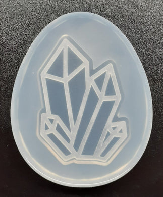Etched 4 Crystals Mold made w/Crystal Clear Platinum Silicone