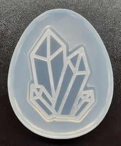 Etched 4 Crystals Mold made w/Crystal Clear Platinum Silicone