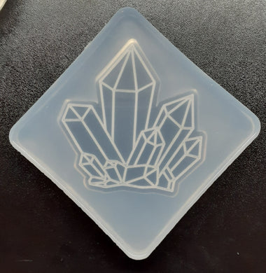 Etched Multi Crystals Mold made w/Crystal Clear Platinum Silicone