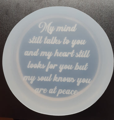 Exclusive Memorial Coaster Mold Made w/Crystal Clear Platinum Silicone