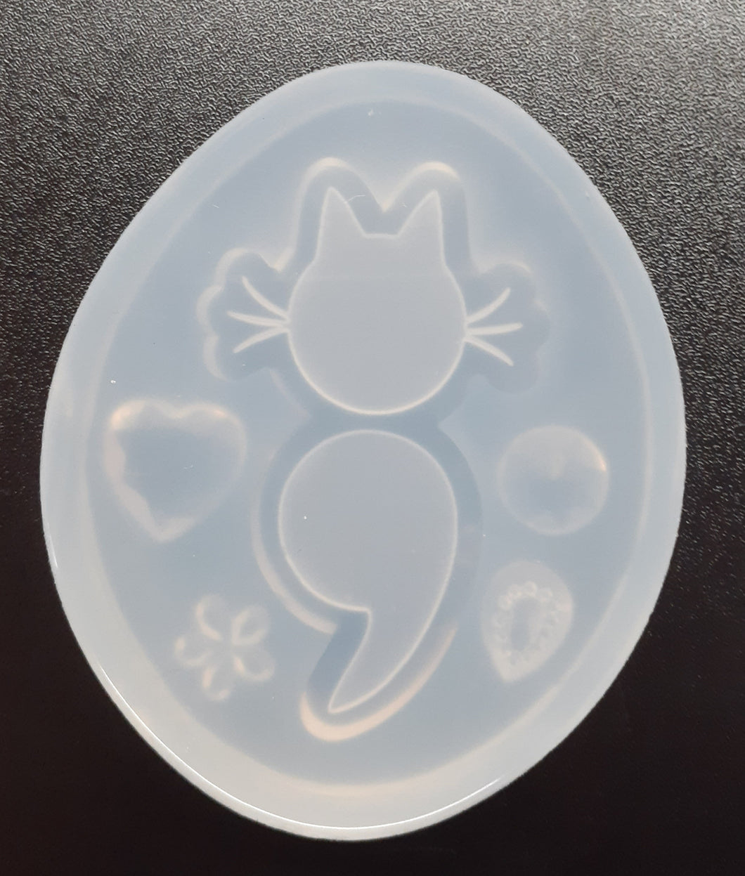 Mental Health Kat Semi Colon Mold Made w/Crystal Clear Platinum Silicone #2
