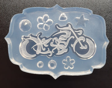 Etched Motorcycle Mold Made w/Crystal Clear Platinum Silicone