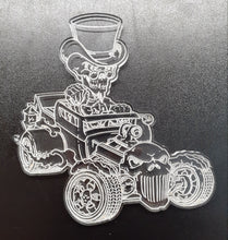 Load image into Gallery viewer, Etched Hot Rod Car-toon Mold made with Translucent Platinum Silicone