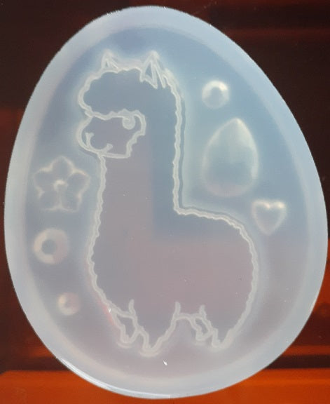 Etched Lama Mold Made w/Crystal Clear Platinum Silicone