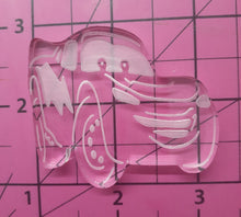 Load image into Gallery viewer, 2 1/4 wide x 2 inches tall Lightning Car Mold Made w/Crystal Clear Platinum Silicone