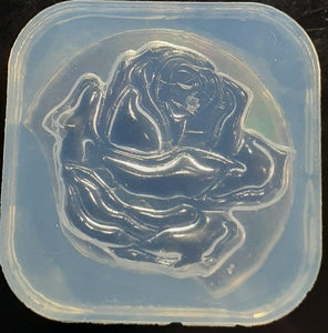 Holographic Molds Etched 3D Rose on a holo Background Made w/Crystal Clear Platinum Silicone