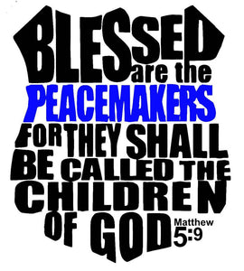 Blessed are the Peacemakers Shield Mold 2.5x2.5 Made w/Crystal Clear Platinum Silicone