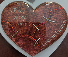 Load image into Gallery viewer, EXCLUSIVE 2.5 Etched A Piece of my Heart Mold made w/Crystal Clear Platinum Silicone