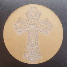 Load image into Gallery viewer, Etched Cross Coaster Mold