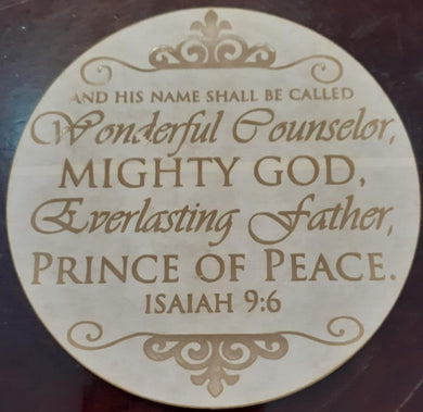 Isaiah 9:6 Mighty GOD Mold Made w/Translucent Platinum Silicone