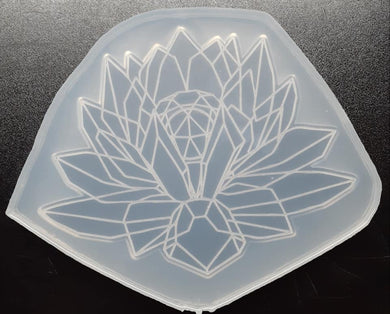 Etched Geometric Flower Mold Made w/Translucent Platinum Silicone
