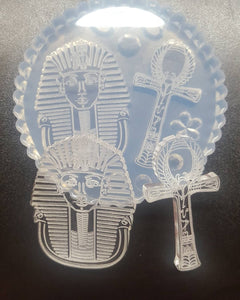 Etched King Tut and Ankh Mold