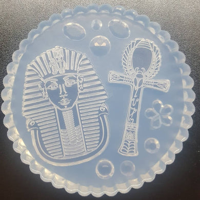 Etched King Tut and Ankh Mold
