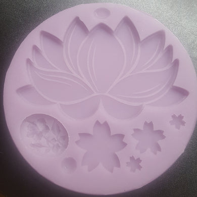 Exclusive Etched Lotus Flower Mold made with Crystal Clear Platinum Silicone