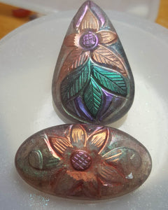 Exclusive Caved One of a Kind Gemstones Mold made with Crystal Clear Platinum Silicone