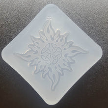 Load image into Gallery viewer, Etched Celtic Sun Mold made with Crystal Clear Platinum Silicone Mold