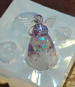 Mini Angel w/Wings Keepsake Urn Mold Made w/Crystal Clear Platinum Silicone #6 (Please read listing!)