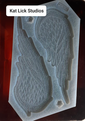 Large Angel Wings Mold Made w/Colored Translucent Platinum Silicone