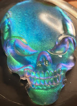 Load image into Gallery viewer, Skull made with Crystal Clear Platinum Silicone Mold