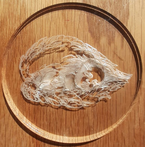 4" Baby in Wings Memorial Mold Made w/Translucent Platinum Silicone