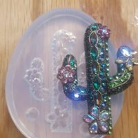 Load image into Gallery viewer, 2.5 x 2 Stunning Cactus Mold Made w/Translucent Platinum Silicone