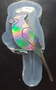 Holographic Molds Etched Cardinals Mirrored Made w/Crystal Clear Platinum Silicone