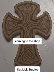 Etched Celtic Cross made with Crystal Clear Platinum Silicone
