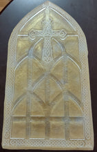 Load image into Gallery viewer, Exclusive! 18&quot;x9 3/4 inches Celtic Cross Stained Glass Window Mold made with Platinum Silicone (read listing please)