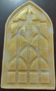 Exclusive! 18"x9 3/4 inches Celtic Cross Stained Glass Window Mold made with Platinum Silicone (read listing please)