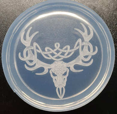 Etched Celtic Deer Mold Made w/Crystal Clear Platinum Silicone