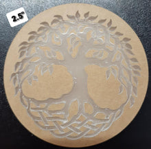 Load image into Gallery viewer, 2.5&quot; Etched Celtic Tree of Life Crystal Clear Platinum Silicone Mold #2