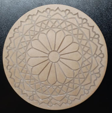 Beautifully Etched Coaster Mold Made w/Crystal Clear Platinum Silicone #2