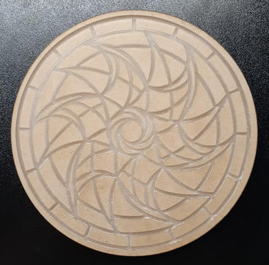 Beautifully Etched Coaster Mold Made w/Crystal Clear Platinum Silicone #3