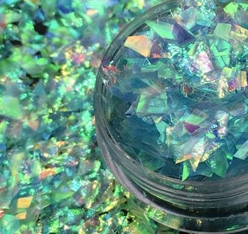 12 Color Set of Luscious Cotton Candy Mylar Flakes (12 grams total)