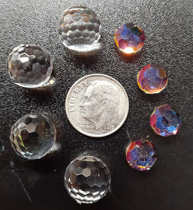 8 Small Faceted Balls (Disco!) Mold made w/Translucent Platinum Silicone