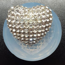 Load image into Gallery viewer, Diamond Heart Mold Made w/Crystal Clear Platinum Silicone