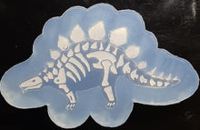 Load image into Gallery viewer, Holographic Molds Etched Dino 4 Made w/Crystal Clear Platinum Silicone