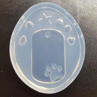Load image into Gallery viewer, Dog Tag Paw Mold made with Crystal Clear Platinum Silicone