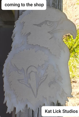 7 x 5 Double Eagle Heads Mold Made w/Colored Translucent Platinum Silicone