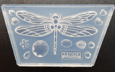 Etched Dragonfly Mold made with Crystal Clear Platinum Silicone