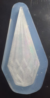 Holographic Etched Elongated Diamond Shape Mold Made w/Crystal Clear Platinum Silicone 1/8 of an inch thick