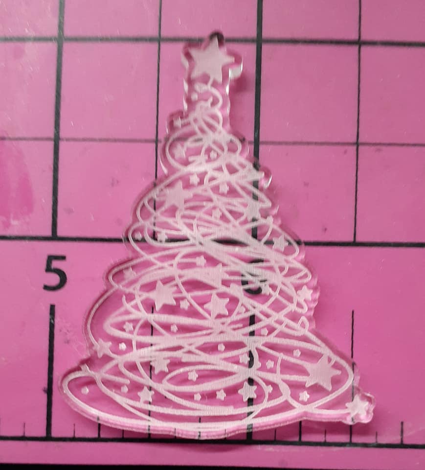 2x1.5 Etched Christmas Tree Mold Made w/Platinum Silicone #2