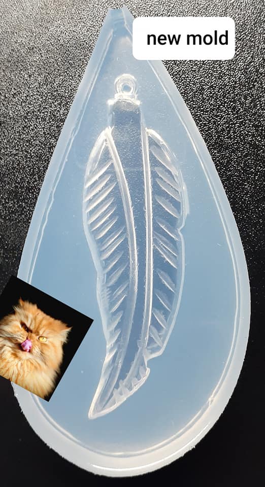 3x1 Feather Mold Made w/Crystal Clear Platinum Silicone #2